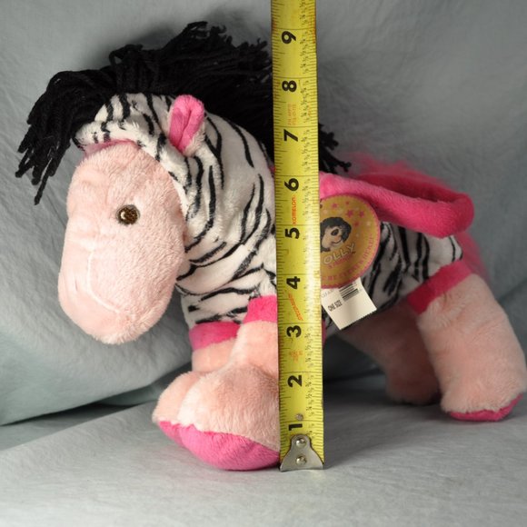 plush purse Olly & Friends pink horse in a zebra costume NWT (w1383) - Picture 3 of 11
